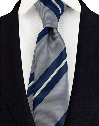Cravate cu dungi gri pentru bărbați Cravată de mătase Verde 8 cm lățime Cravate de nuntă pentru bărbați Albastru Cravată de afaceri Cravată roșie A145