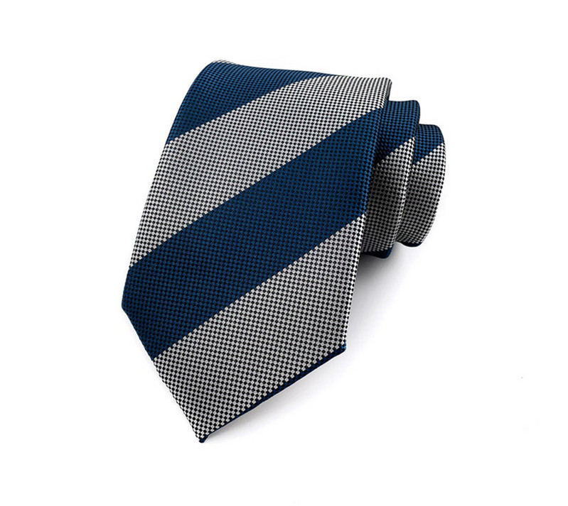 Cravate cu dungi gri pentru bărbați Cravată de mătase Verde 8 cm lățime Cravate de nuntă pentru bărbați Albastru Cravată de afaceri Cravată roșie A145