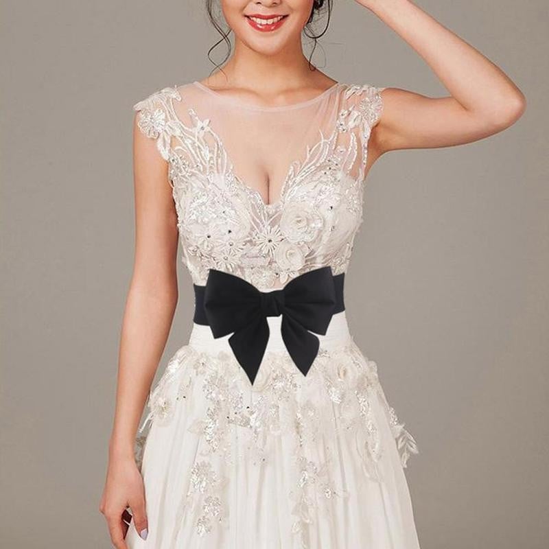 Κορεάτικη ζώνη με μεγάλο φιόγκο Αξεσουάρ κορσέ ζώνη ελαστική μέση για γυναικείο φόρεμα Μπλε ναυτικό κόκκινο Μαύρη φαρδιά ζώνη κορσέ