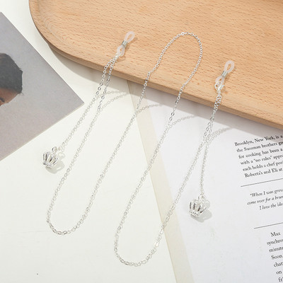 Új divat Evil Eyes Fém Szemüvegek Láncmaszkok Akasztókötél Női Retro Pearl Napszemüvegek Fenntartó maszk láncok Kiegészítők