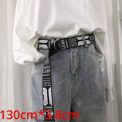 Γυναικεία καρό ζώνη καμβάς Γυναικεία ζώνη σκακιέρας Casual μέση Μαύρη Λευκή καρό διπλή αγκράφα D μακριές ζώνες 357