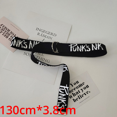 Γυναικεία καρό ζώνη καμβάς Γυναικεία ζώνη σκακιέρας Casual μέση Μαύρη Λευκή καρό διπλή αγκράφα D μακριές ζώνες 357