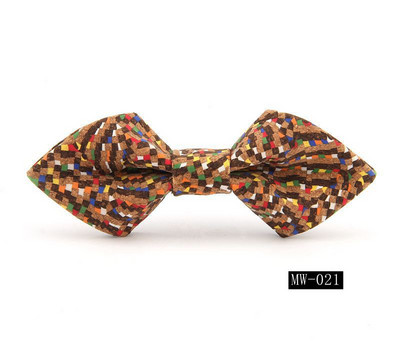 GUSLESON újdonság divat tömör parafa fa hegyes csokornyakkendő férfiaknak Esküvői party Férfi Ajándék kiegészítők Nyakkendő Kézzel készített Gravata