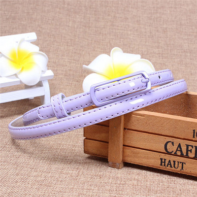 Fashion Candy Color Fényes PU bőr deréköv Női Fekete Piros Rózsaszín Keskeny Vékony Öveder Derékpánt Csat Hevederek Ruhához