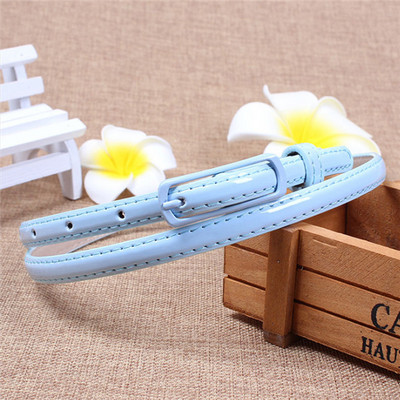 Fashion Candy Color Fényes PU bőr deréköv Női Fekete Piros Rózsaszín Keskeny Vékony Öveder Derékpánt Csat Hevederek Ruhához