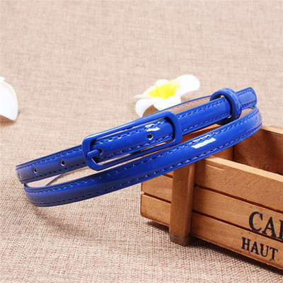 Fashion Candy Color Fényes PU bőr deréköv Női Fekete Piros Rózsaszín Keskeny Vékony Öveder Derékpánt Csat Hevederek Ruhához