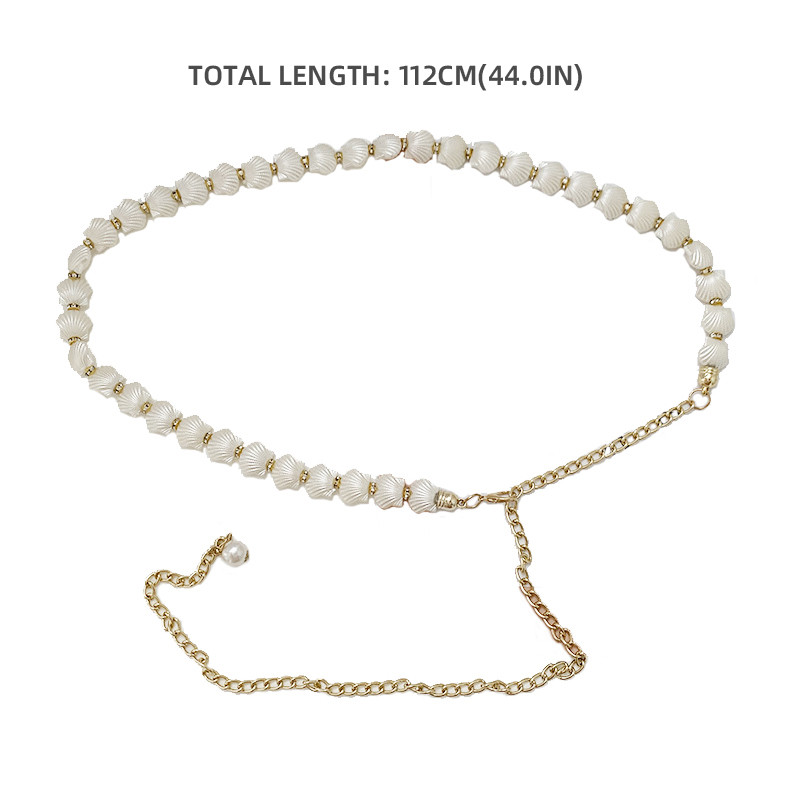 Cureaua cu lanț pentru femei, cu perle și elegantă, curele de talie pentru doamnă, din metal, rochie subțire, curele lungi, curele pentru banchet de nuntă