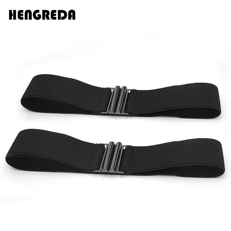 Curea lată, elastică în talie, femei negre, centură elastică, rochie 2019, centură lată, 5 mărimi, talie corset, de Fashion Cataramă metalică pentru Skrit