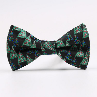 GUSLESON Božićne leptir mašne za muškarce Snježni čovjek Tree Pattern Festival Tema leptir mašne Kravata Modne ležerne leptir mašne Muški darovi