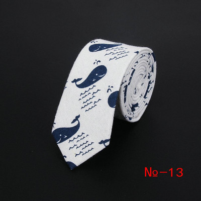 Lanena pamučna crtana kravata za muškarce Žene Uska kravata za vjenčanje Ležerne životinjske kravate Klasična odijela Smiješne tanke kravate