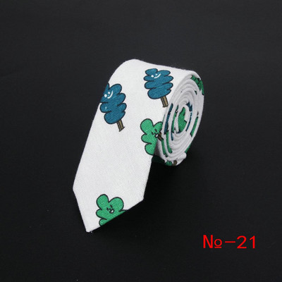 Lanena pamučna crtana kravata za muškarce Žene Uska kravata za vjenčanje Ležerne životinjske kravate Klasična odijela Smiješne tanke kravate