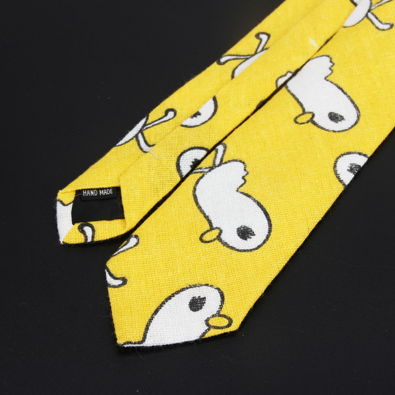 Lanena pamučna crtana kravata za muškarce Žene Uska kravata za vjenčanje Ležerne životinjske kravate Klasična odijela Smiješne tanke kravate