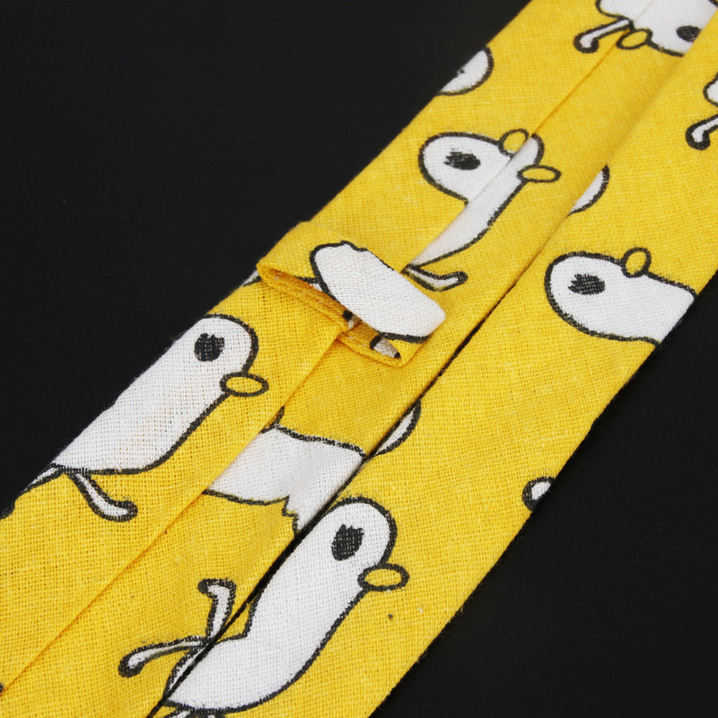 Lanena pamučna crtana kravata za muškarce Žene Uska kravata za vjenčanje Ležerne životinjske kravate Klasična odijela Smiješne tanke kravate