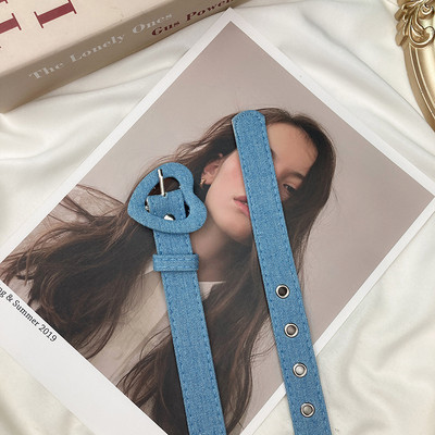 Kawaii Princess Jeans remen Sweetheart kopča Podesiva ženska višebojna dekoracija Remen u obliku srca Punk Y2k remen Ljetni dodaci