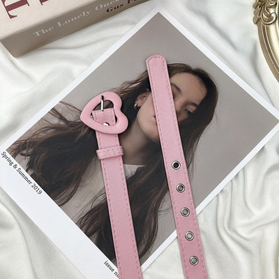 Kawaii Princess Jeans remen Sweetheart kopča Podesiva ženska višebojna dekoracija Remen u obliku srca Punk Y2k remen Ljetni dodaci