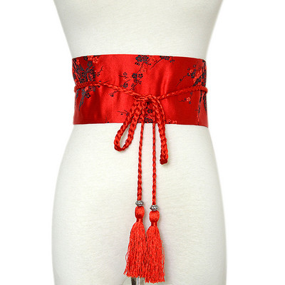 Modni pojas za kimono Vrpca Ženski retro pojas s cvjetnim printom Široki korzet Ogrtač za kupanje Pojas za vezivanje Pojasevi za haljinu