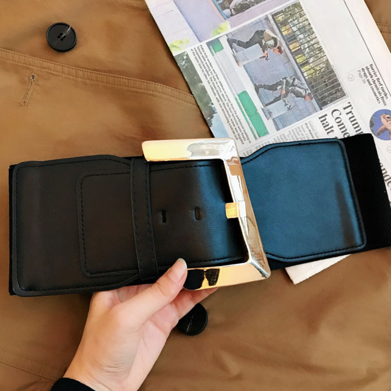 Divat Fűző Öv Nagy méretű Övek Női Derék Elasztikus Cummerbund Fekete Széles Stretch Nagy Ruha Kiváló minőségű Öv 2023