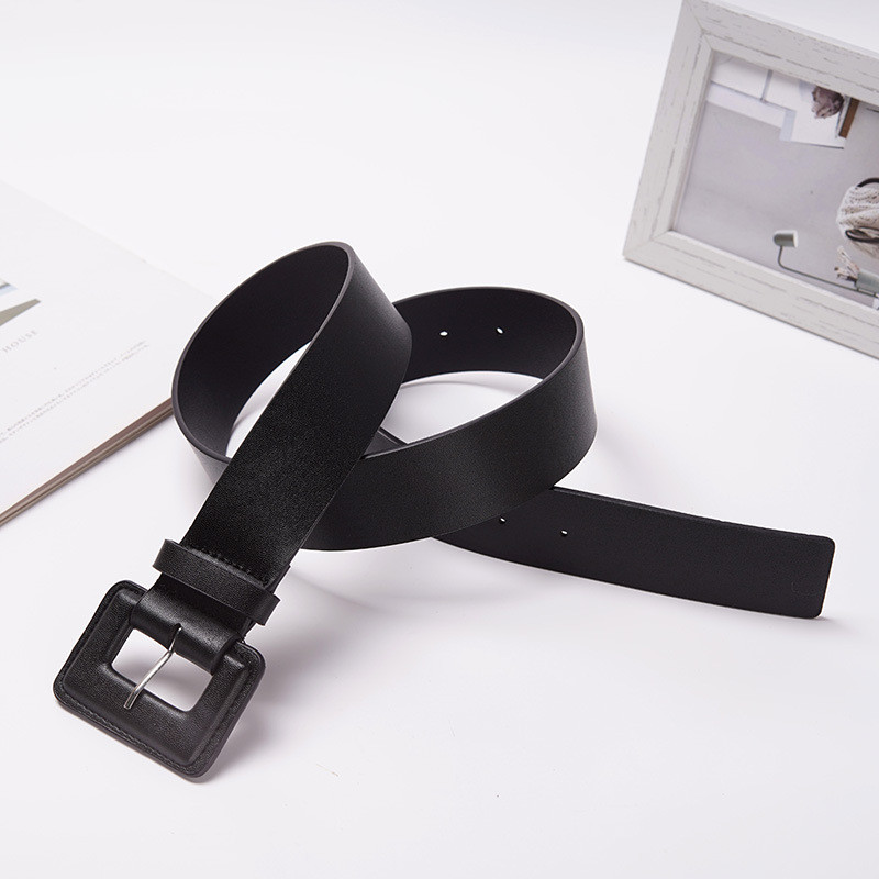 Novi dizajn Ženski pu kožni široki remeni Djevojački Remeni bez igle s glatkim kopčama za haljinu Ukrasni pojas Remeni s punim remenom