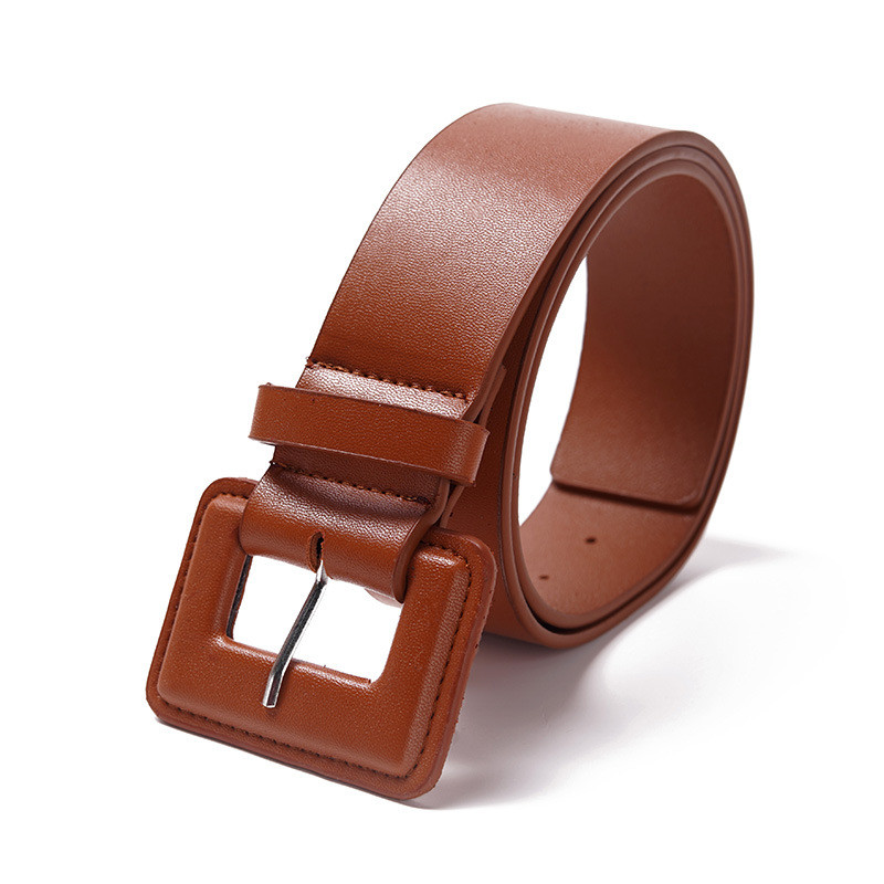 Novi dizajn Ženski pu kožni široki remeni Djevojački Remeni bez igle s glatkim kopčama za haljinu Ukrasni pojas Remeni s punim remenom