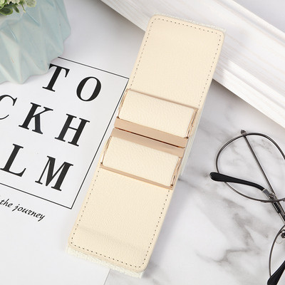 Divatos fém csatos női rugalmas, széles övvel díszített ruha öv strassz övek női luxus dizájner márka fekete