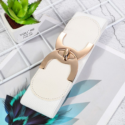 Divatos fém csatos női rugalmas, széles övvel díszített ruha öv strassz övek női luxus dizájner márka fekete