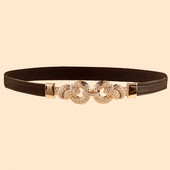 Suvine õhuke vöö naiste moekleit, kuldne pannal Kaunistus elastne vöökoht Luksuslik brändi vööd Naiste Ceinture Femme Riem