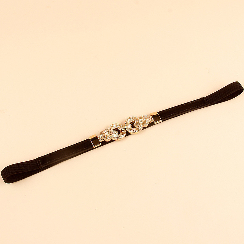 Suvine õhuke vöö naiste moekleit, kuldne pannal Kaunistus elastne vöökoht Luksuslik brändi vööd Naiste Ceinture Femme Riem