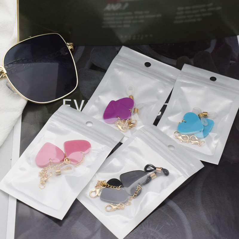 1 pereche de ochelari de modă lanț pentru picioare pentru femei acrilic mască lanț inimă farmecul ochelari de soare șnur suport pandantiv ochelari bijuterii cadou