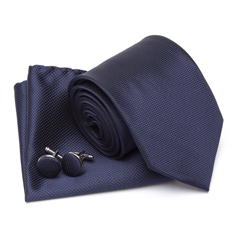 Férfi nyakkendő Cravat mandzsettagombok szett divatos nyakkendők férfiaknak Zsebkendő Party Férfi Ajándékok férfiaknak Esküvői nyakkendő Kiegészítők nagykereskedelme