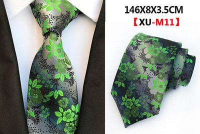 Cravată de lux din mătase jacquard țesătură negru verde 8cm cravate formale florale pentru bărbați rochie de mireasă de afaceri cadou accesorii cravată