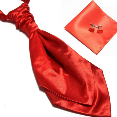 HOOYI 2019 olcsó masszív férfi nyakkendő szett Hanky mandzsettagombok divatos nyakkendő cravate ascot nyakbavaló nyakkendő Pocket square