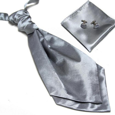 HOOYI 2019 olcsó masszív férfi nyakkendő szett Hanky mandzsettagombok divatos nyakkendő cravate ascot nyakbavaló nyakkendő Pocket square