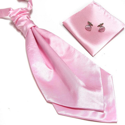 HOOYI 2019 olcsó masszív férfi nyakkendő szett Hanky mandzsettagombok divatos nyakkendő cravate ascot nyakbavaló nyakkendő Pocket square