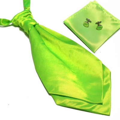 HOOYI 2019 olcsó masszív férfi nyakkendő szett Hanky mandzsettagombok divatos nyakkendő cravate ascot nyakbavaló nyakkendő Pocket square