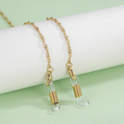 Skyrim rozsdamentes acél gyöngyökkel díszített szemüvegek lánc nyakpánt női arany színű napszemüveg doboz láncok szemüveg zsinór szemüveg nyakpánt kötél