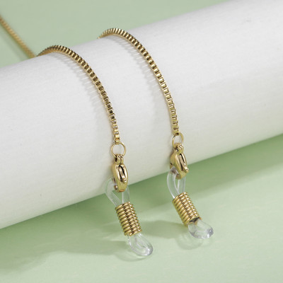 Skyrim rozsdamentes acél gyöngyökkel díszített szemüvegek lánc nyakpánt női arany színű napszemüveg doboz láncok szemüveg zsinór szemüveg nyakpánt kötél