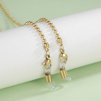 Skyrim rozsdamentes acél gyöngyökkel díszített szemüvegek lánc nyakpánt női arany színű napszemüveg doboz láncok szemüveg zsinór szemüveg nyakpánt kötél