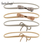 Elastični ženski pojasevi u obliku srca Metalni lanac Bowknot Femme Zlatni pojasevi Ženska haljina Džemper Pojasevi oko struka ceinture femme cinturon mujer