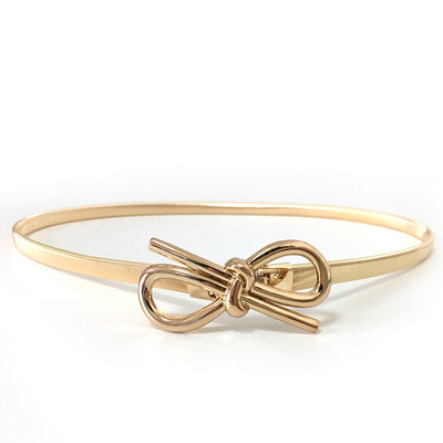 Elastični ženski pojasevi u obliku srca Metalni lanac Bowknot Femme Zlatni pojasevi Ženska haljina Džemper Pojasevi oko struka ceinture femme cinturon mujer