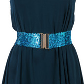 Novi korejski modni remen sa šljokicama, ženski remen širok 6 cm sa šljokicama, elastični remen, kopča od legure, ženski remen