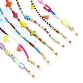 Fashion Bohemian Color Mask με χάντρες Αλυσίδα γυαλιών Γυναικεία Aggreko Στήριγμα μάσκας προσώπου Κορδόνι Αντιολισθητικό κολιέ γυναικεία γυαλιά με αλυσίδα