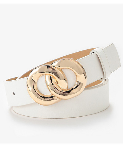 Női övek Puha műbőr dupla gyűrűs csattal ellátott derékpánt 2022 új vintage dekoratív, alkalmi farmernadrágok, női övek