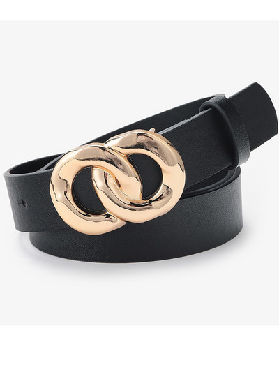 Női övek Puha műbőr dupla gyűrűs csattal ellátott derékpánt 2022 új vintage dekoratív, alkalmi farmernadrágok, női övek