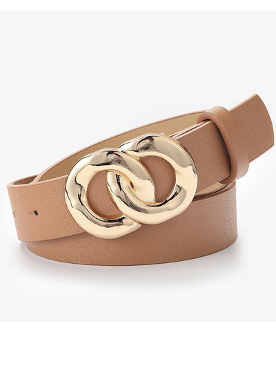 Női övek Puha műbőr dupla gyűrűs csattal ellátott derékpánt 2022 új vintage dekoratív, alkalmi farmernadrágok, női övek