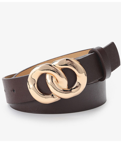 Női övek Puha műbőr dupla gyűrűs csattal ellátott derékpánt 2022 új vintage dekoratív, alkalmi farmernadrágok, női övek