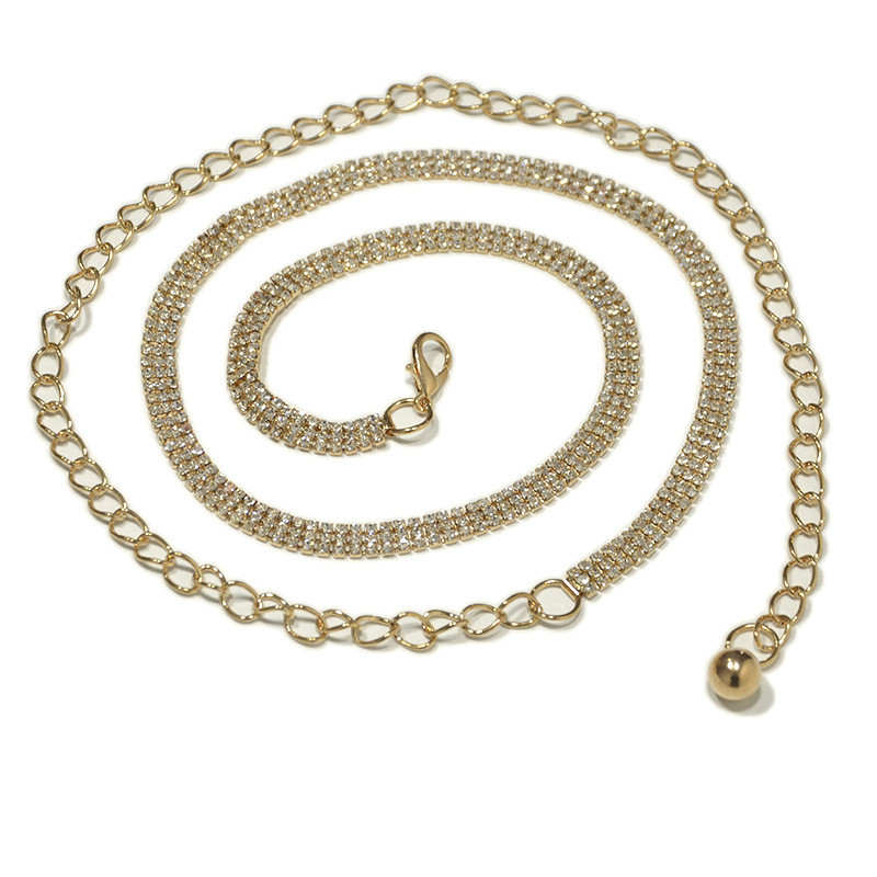 Divatos luxus női strassz öv női sor fényes menyasszony Bling kristály gyémánt deréklánc öv strasszok