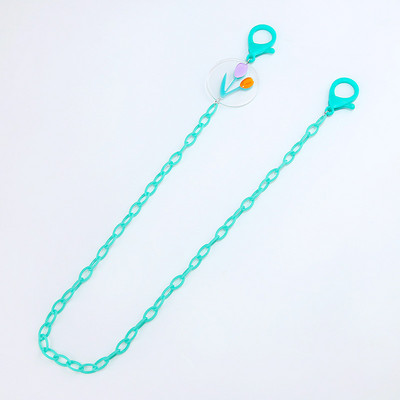 Kreatív gyerekszemüvegek lánc elvesztést gátló színes virágbűbáj akril napszemüveg zsinór maszk pánt nyakba akasztható szemüveg ékszer ajándék