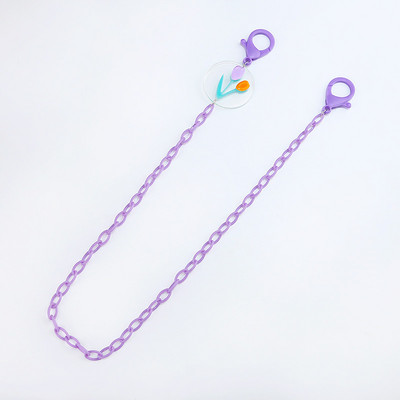 Kreatív gyerekszemüvegek lánc elvesztést gátló színes virágbűbáj akril napszemüveg zsinór maszk pánt nyakba akasztható szemüveg ékszer ajándék