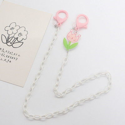 Kreatív gyerekszemüvegek lánc elvesztést gátló színes virágbűbáj akril napszemüveg zsinór maszk pánt nyakba akasztható szemüveg ékszer ajándék