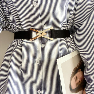 Háromszög öv női dekoratív elasztikus gumi szalag ruha pulóver all-match divatos fém farmer kabát öv x254